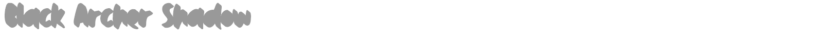 Black Archer font preview